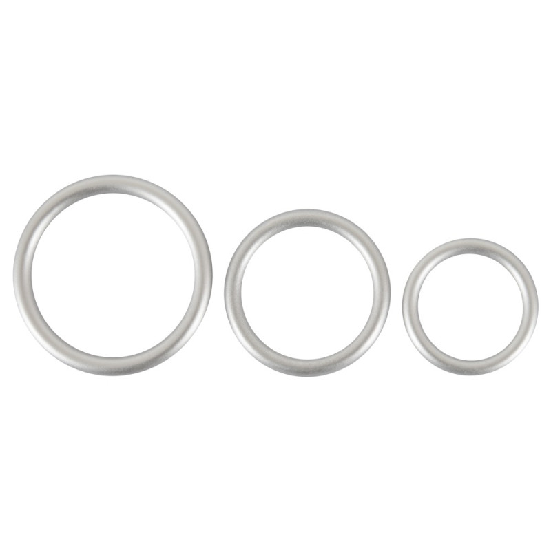 You2Toys Lot de 3 cockrings Silicone Thin Ring Gris